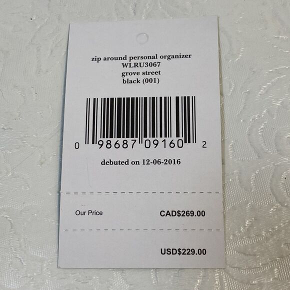 Kate Spade Black Leather 6 Ring Personal Organizer Planner - Picture 15 of 16